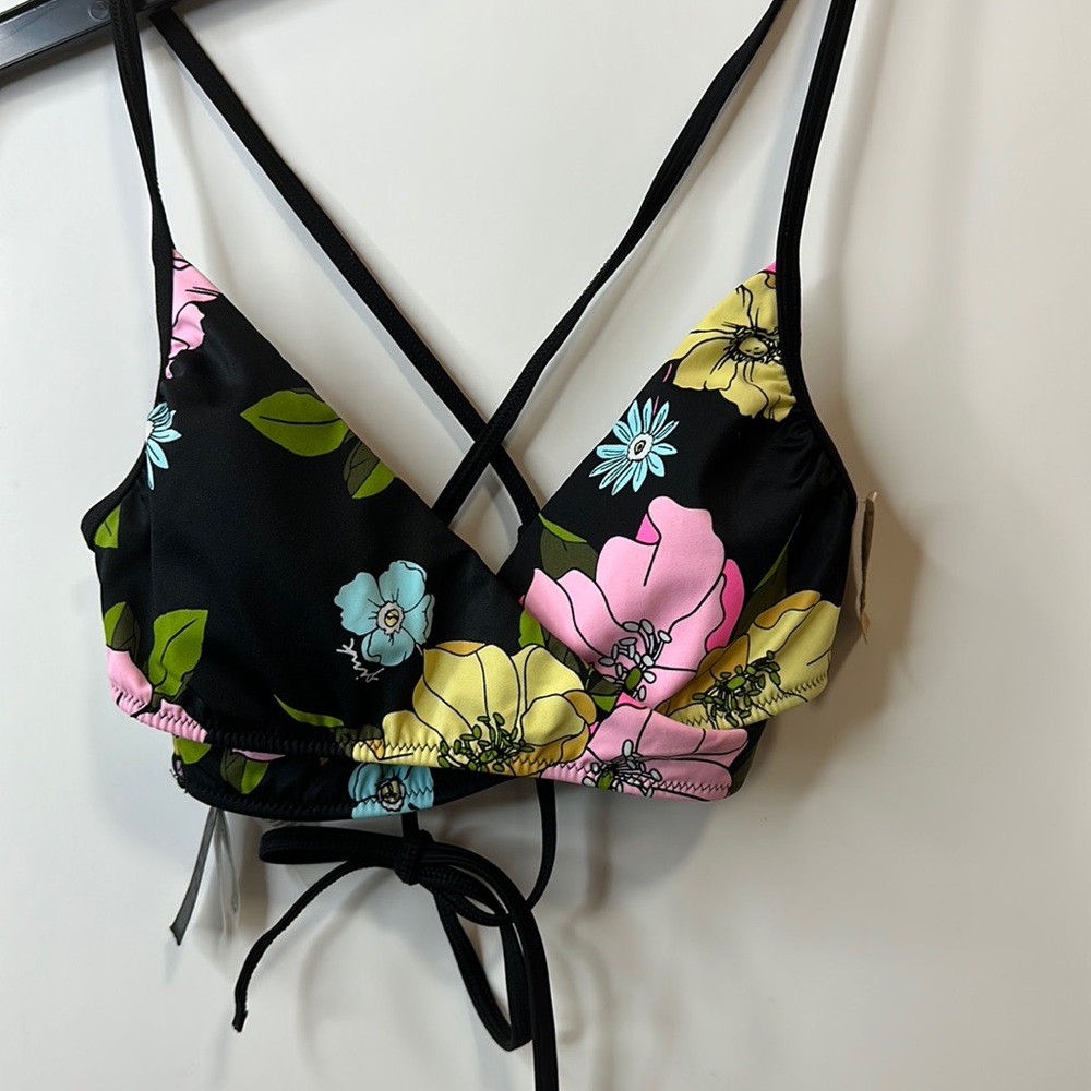 PINK Bikini Top Floral size XS NWT